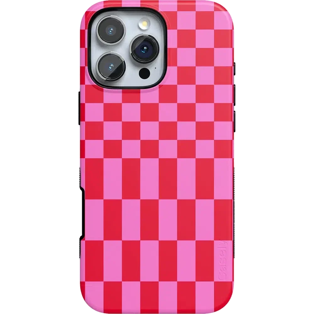 Vibe Check | Pink Checkerboard Case Phone Case Casetry Bold Flex + MagSafe® iPhone 16 Pro Max 