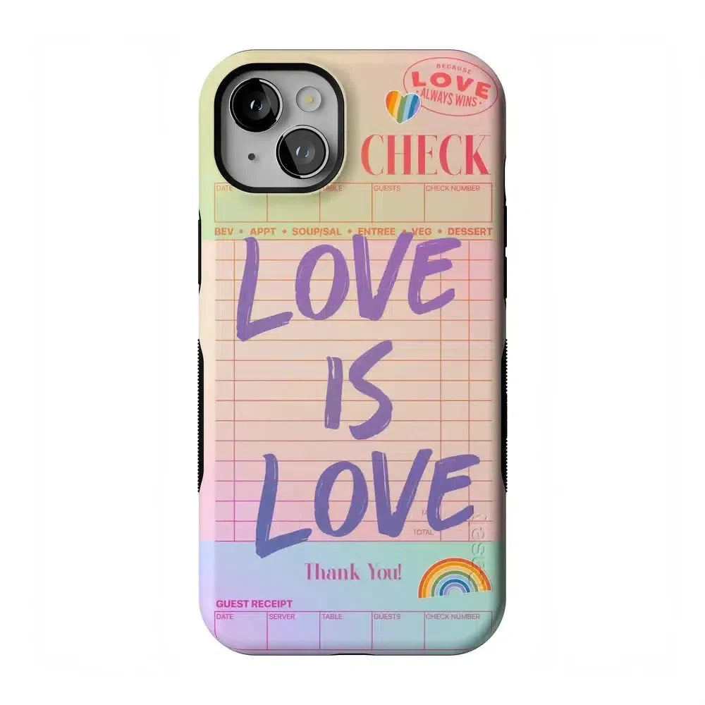 Love is Love | Guest Check Pride Case Phone Case Casetry Bold Flex + MagSafe® iPhone 14 Plus
